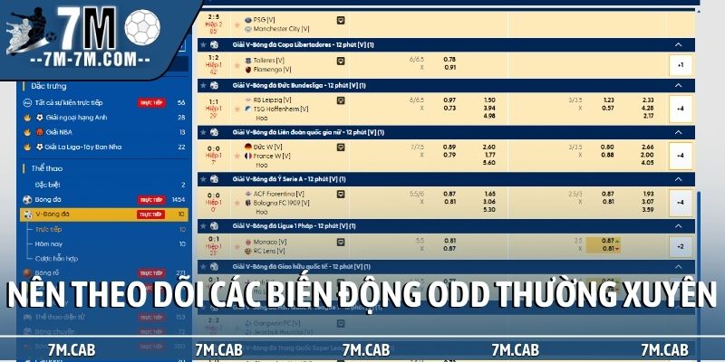 Nên theo dõi các biến động odd thường xuyên